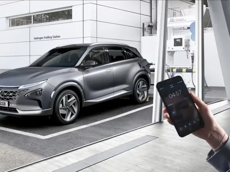 De 100% elektrische Hyundai Nexo van Taxi Amro Groningen